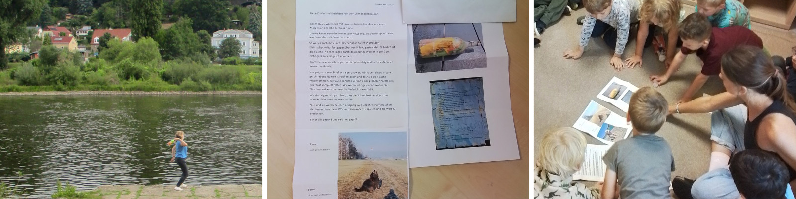 Flaschenpost Kita Limonadenbaum Diakonie Pirna