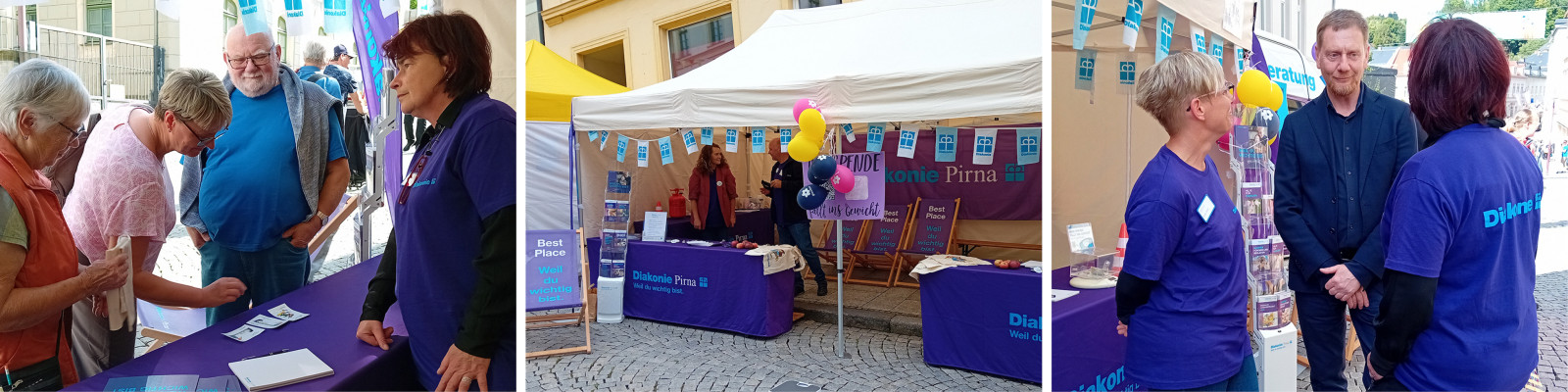 Tag der Sachsen 2025 in Sebnitz Stand Diakonie Pirna
