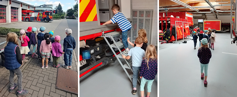 Ausflug zur Feuerwache Evangelisches Kinderhaus Diakonie Pirna