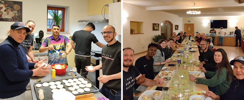 Interkulturelles Essen der Flüchtlingssozialarbeit der Diakonie Pirna