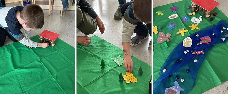 Oster-Legebild im Kinder Garten Eden der Diakonie Pirna